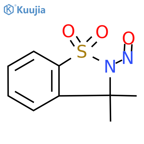 1,2-Benzisothiazole, 2,3-dihydro-3,3-dimethyl-2-nitroso-, 1,1-dioxide structure