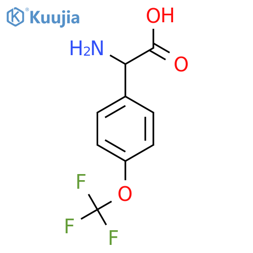 2-amino-2-4-(trifluoromethoxy)phenylacetic acid structure