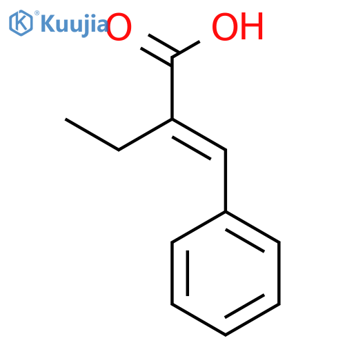 (2E)-2-(phenylmethylidene)butanoic acid structure