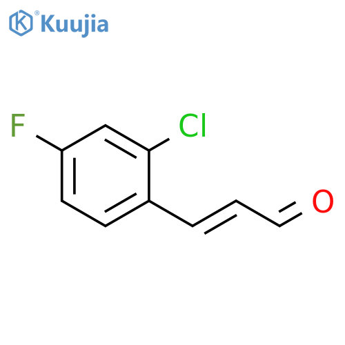 3-(2-chloro-4-fluorophenyl)prop-2-enal structure