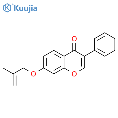 7-(2-methylprop-2-enoxy)-3-phenylchromen-4-one structure