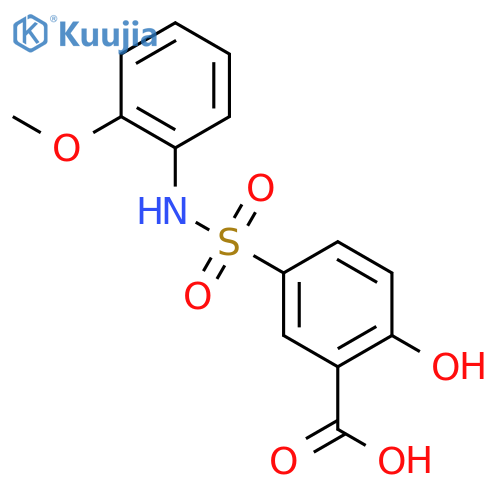 Benzoic acid, 2-hydroxy-5-[[(2-methoxyphenyl)amino]sulfonyl]- structure