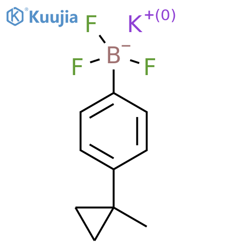 Potassium trifluoro[4-(1-methylcyclopropyl)phenyl]boranuide structure