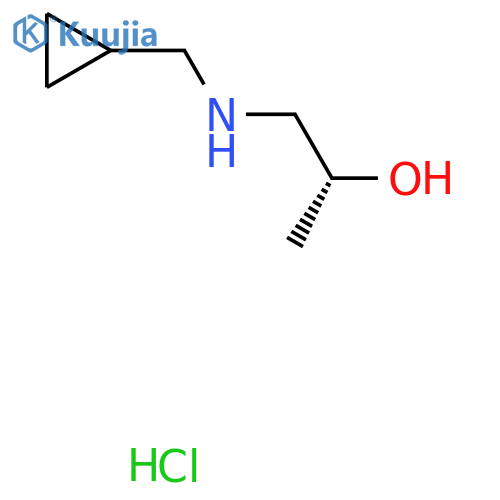 (2R)-1-(cyclopropylmethyl)aminopropan-2-ol hydrochloride structure