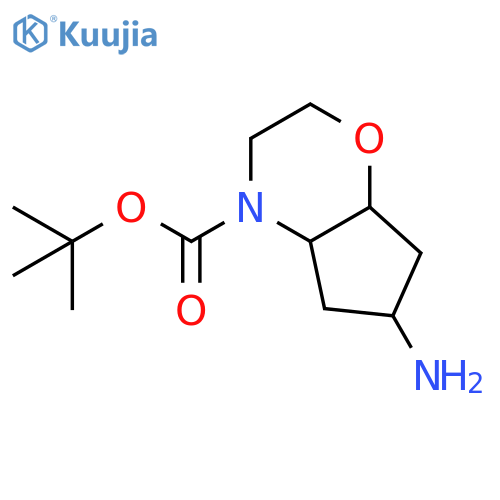 tert-butyl 6-amino-octahydrocyclopentab1,4oxazine-4-carboxylate structure