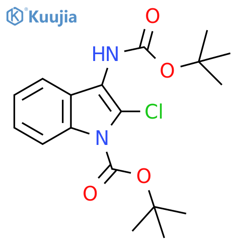 tert-butyl 3-{[(tert-butoxy)carbonyl]amino}-2-chloro-1H-indole-1-carboxylate structure