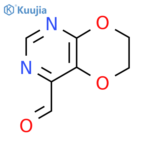 6H,7H-1,4dioxino2,3-dpyrimidine-4-carbaldehyde structure