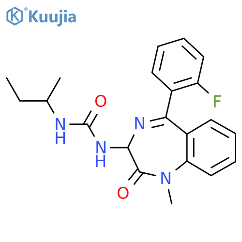 3-(butan-2-yl)-1-[5-(2-fluorophenyl)-1-methyl-2-oxo-2,3-dihydro-1H-1,4-benzodiazepin-3-yl]urea structure