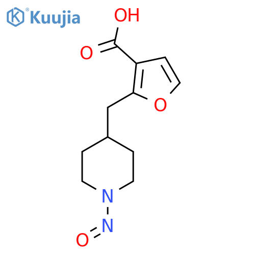 2-(1-nitrosopiperidin-4-yl)methylfuran-3-carboxylic acid structure