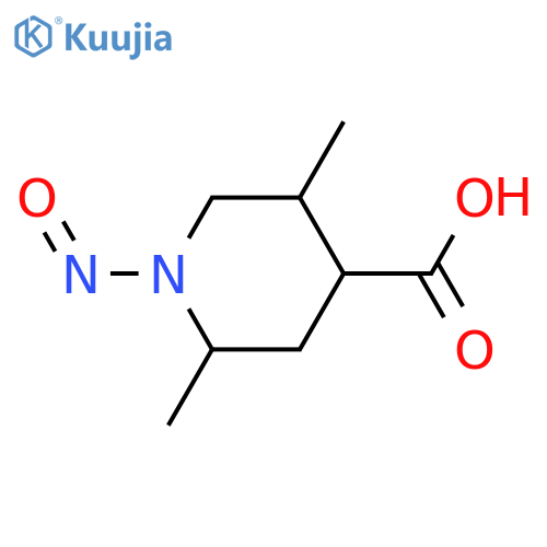2,5-Dimethyl-1-nitrosopiperidine-4-carboxylic acid structure
