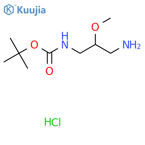 tert-butyl N-(3-amino-2-methoxypropyl)carbamate hydrochloride structure