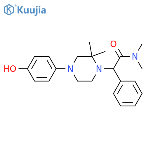 2-4-(4-hydroxyphenyl)-2,2-dimethylpiperazin-1-yl-N,N-dimethyl-2-phenylacetamide structure