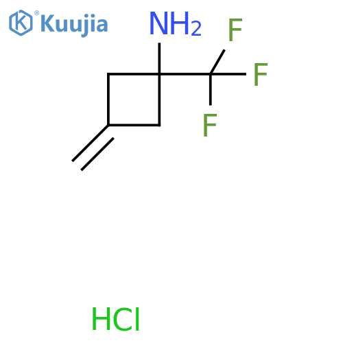 3-Methylidene-1-(trifluoromethyl)cyclobutan-1-amine hydrochloride structure