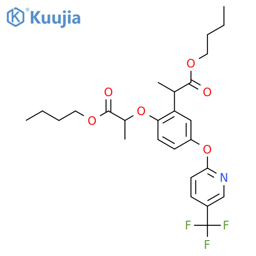 butyl 2-2-(1-butoxy-1-oxopropan-2-yl)-4-{5-(trifluoromethyl)pyridin-2-yloxy}phenoxypropanoate structure