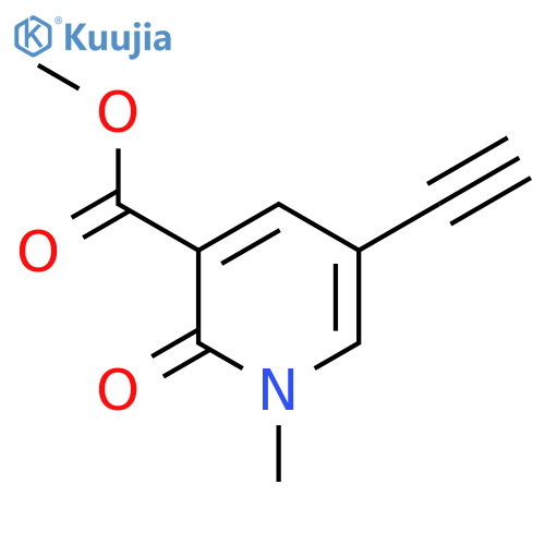 Methyl 5-ethynyl-1-methyl-2-oxo-1,2-dihydropyridine-3-carboxylate structure