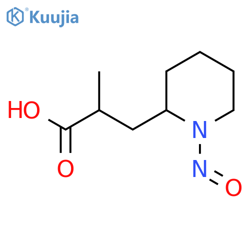 2-Methyl-3-(1-nitrosopiperidin-2-yl)propanoic acid structure