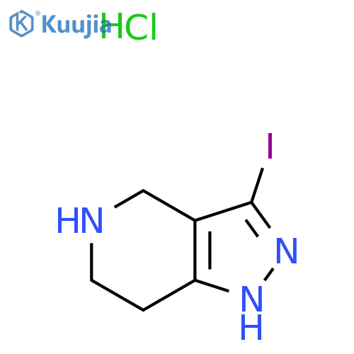 3-iodo-1H,4H,5H,6H,7H-pyrazolo[4,3-c]pyridine hydrochloride structure
