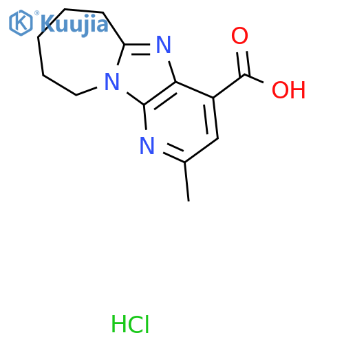 4-methyl-1,3,8-triazatricyclo7.5.0.0,2,7tetradeca-2,4,6,8-tetraene-6-carboxylic acid hydrochloride structure