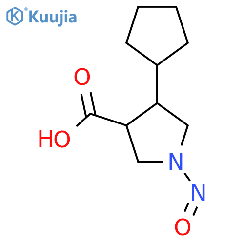 4-Cyclopentyl-1-nitrosopyrrolidine-3-carboxylic acid structure