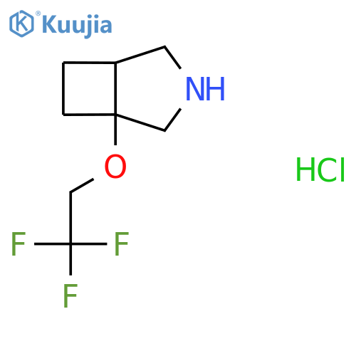 1-(2,2,2-trifluoroethoxy)-3-azabicyclo3.2.0heptane hydrochloride structure