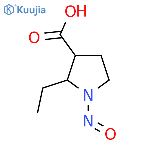 2-Ethyl-1-nitrosopyrrolidine-3-carboxylic acid structure