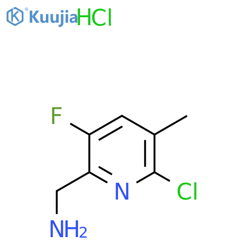 1-(6-Chloro-3-fluoro-5-methylpyridin-2-yl)methanamine hydrochloride structure