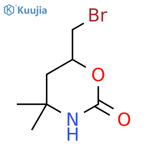 6-(Bromomethyl)-4,4-dimethyl-1,3-oxazinan-2-one structure