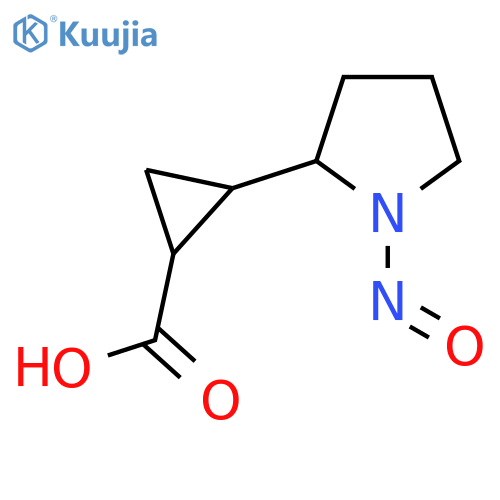 2-(1-Nitrosopyrrolidin-2-yl)cyclopropane-1-carboxylic acid structure