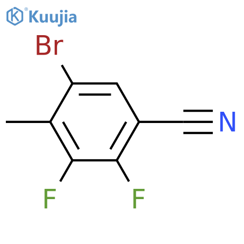 Benzonitrile, 5-bromo-2,3-difluoro-4-methyl- structure