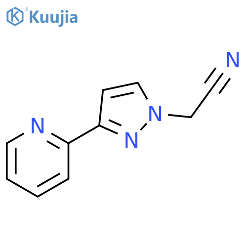 2-(3-(pyridin-2-yl)-1H-pyrazol-1-yl)acetonitrile structure
