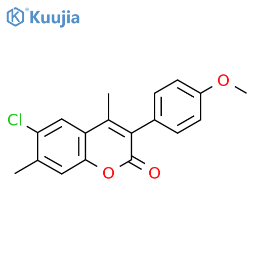 6-Chloro-4,7-Dimethyl-3(4-Methoxy Phenyl) Coumarin structure