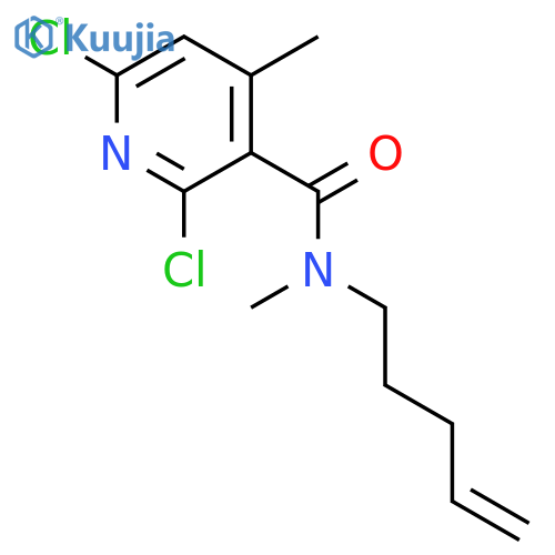 3-Pyridinecarboxamide, 2,6-dichloro-N,4-dimethyl-N-4-pentenyl- structure