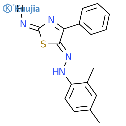 N-[(e)-(2-imino-4-phenyl-1,3-thiazol-5-ylidene)amino]-2,4-dimethylaniline structure