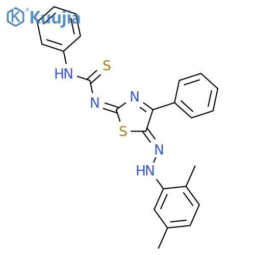 Thiourea,N-[5-[2-(2,5-dimethylphenyl)diazenyl]-4-phenyl-2-thiazolyl]-N'-phenyl- structure