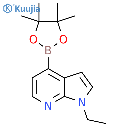 1-Ethyl-4-(4,4,5,5-tetramethyl-1,3,2-dioxaborolan-2-yl)-1H-pyrrolo[2,3-b]pyridine structure