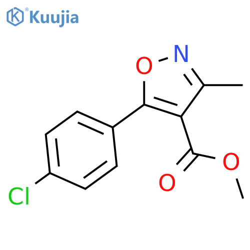 5-(4-Chloro-phenyl)-3-methyl-isoxazole-4-carboxylic acid methyl ester structure