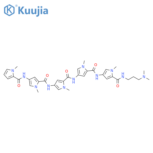 1H-Pyrrole-2-carboxamide,N-[5-[[[5-[[[3-(dimethylamino)propyl]amino]carbonyl]-1-methyl-1H-pyrrol-3-yl]amino]carbonyl]-1-methyl-1H-pyrrol-3-yl]-1-methyl-4-[[[1-methyl-4-[[(1-methyl-1H-pyrrol-2-yl)carbonyl]amino]-1H-pyrrol-2-yl]carbonyl]amino]- structure