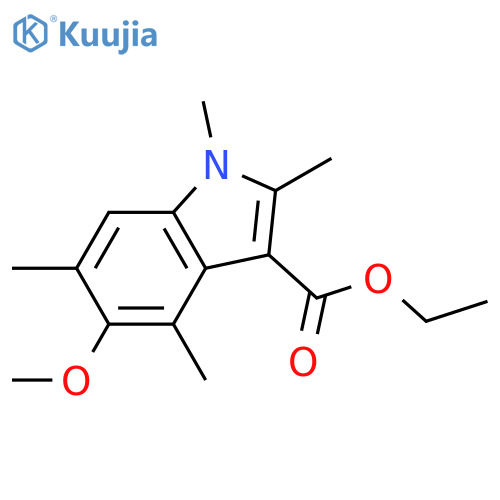 ethyl 5-methoxy-1,2,4,6-tetramethyl-indole-3-carboxylate structure