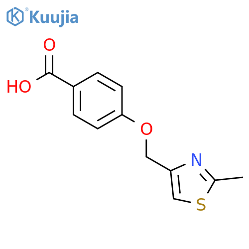 4-(2-methyl-1,3-thiazol-4-yl)methoxybenzoic acid structure