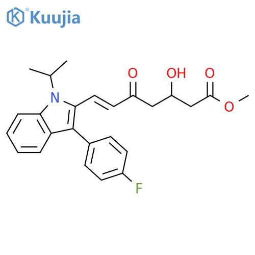 6-Heptenoic acid, 7-[3-(4-fluorophenyl)-1-(1-methylethyl)-1H-indol-2-yl]-3-hydroxy-5-oxo-, methyl ester, (6E)- structure