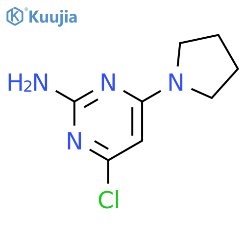 4-Chloro-6-pyrrolidin-1-ylpyrimidin-2-amine structure