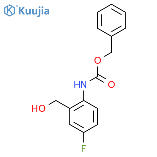 benzyl N-[4-fluoro-2-(hydroxymethyl)phenyl]carbamate structure
