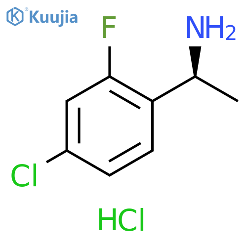 (S)-1-(4-Chloro-2-fluorophenyl)ethan-1-amine hydrochloride structure
