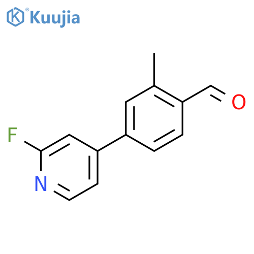 Benzaldehyde, 4-(2-fluoro-4-pyridinyl)-2-methyl- structure