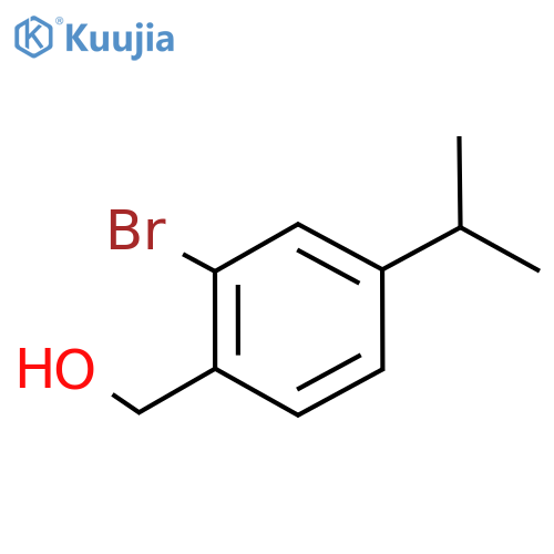 Benzenemethanol, 2-bromo-4-(1-methylethyl)- structure