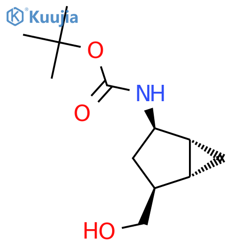 Tert-butyl N-[(1R,2R,4S,5S)-4-(hydroxymethyl)-2-bicyclo[3.1.0]hexanyl]carbamate structure