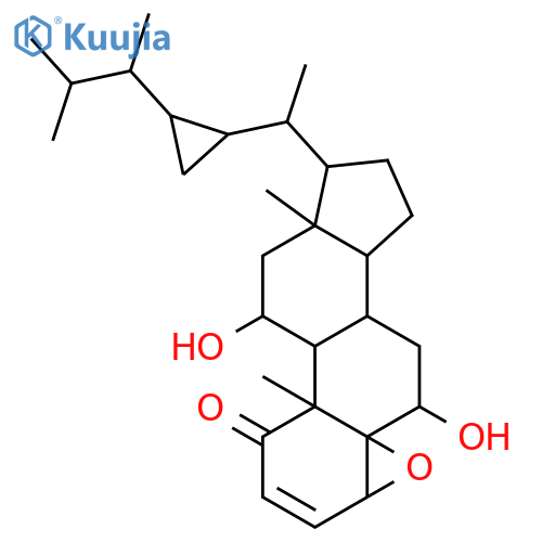 4,5-Epoxy-6,11-dihydroxy-29-norgorgost-2-en-1-one; (4β,5β,6β,11α,24R)-form structure