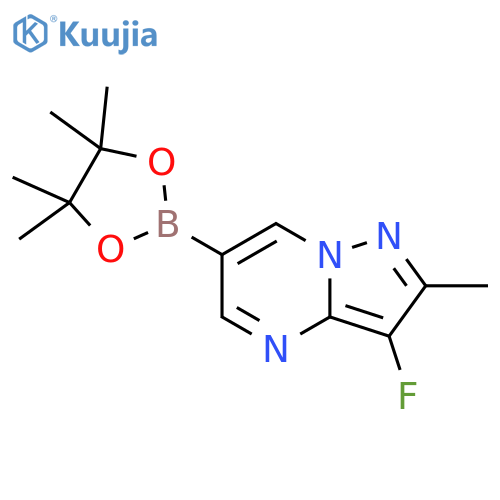 3-Fluoro-2-methyl-6-(4,4,5,5-tetramethyl-1,3,2-dioxaborolan-2-yl)pyrazolo[1,5-a]pyrimidine structure