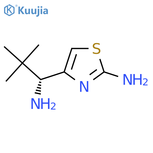 4-(1R)-1-amino-2,2-dimethylpropyl-1,3-thiazol-2-amine structure