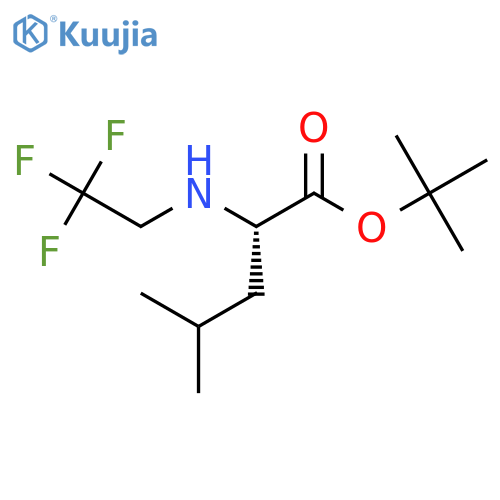 tert-butyl (2S)-4-methyl-2-(2,2,2-trifluoroethyl)aminopentanoate structure